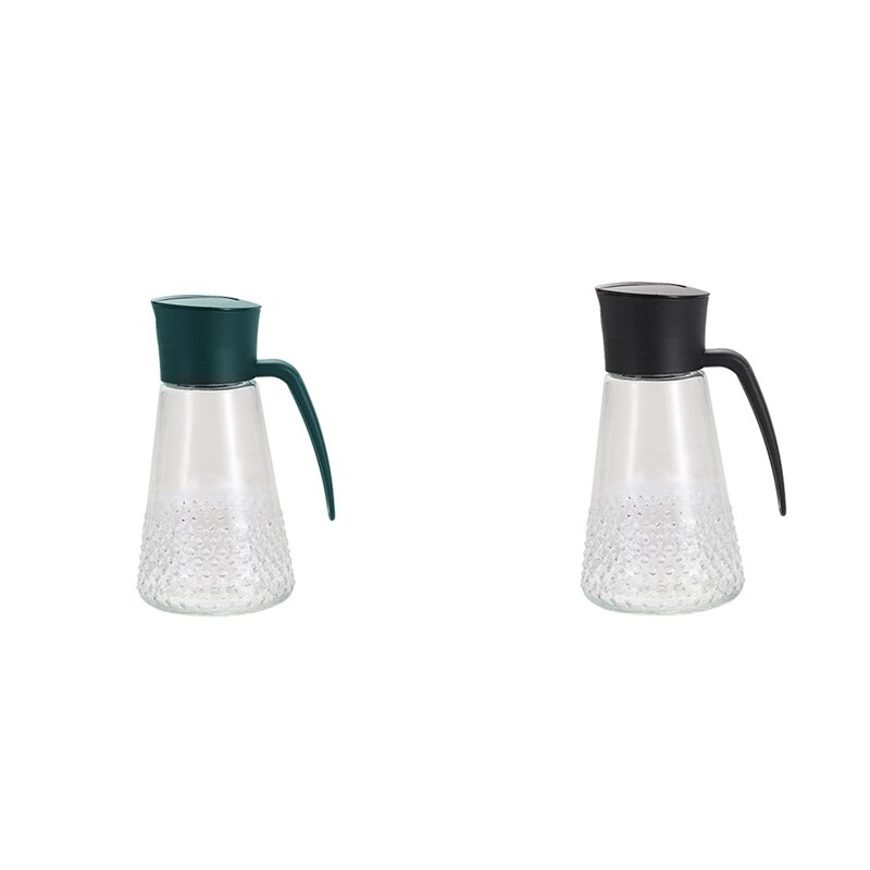Olive Oil Bottle Oil Dispenser Auto Open Seasoning Bottle Glass Oil Pot Vinegar Soy Sauce Glass For Kitchen