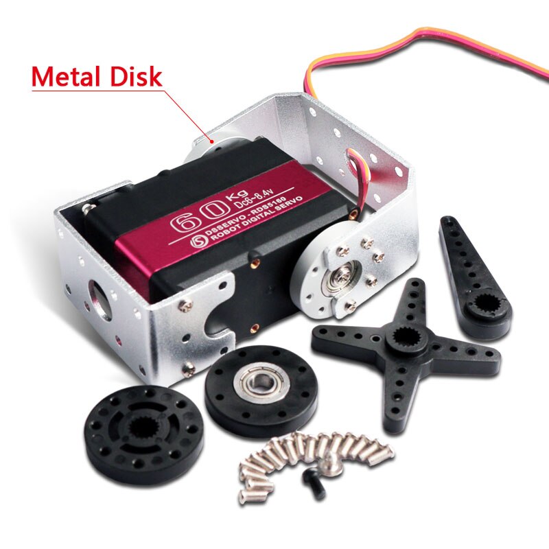 1X HV Robot servo high torque servo 60kg RDS5160 metal gear digital servo arduino servo large servo: metal disk-angle 180
