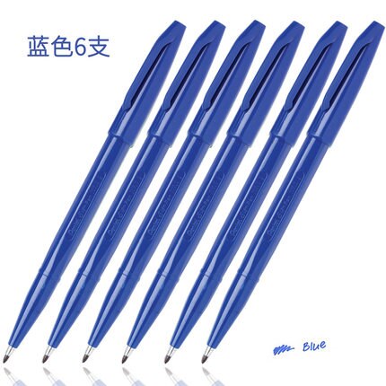 Pentel Sign Pen Fiber-Tipped Pen , Felt Tip Micron Marker Blue Black Red Green Ink: Blue