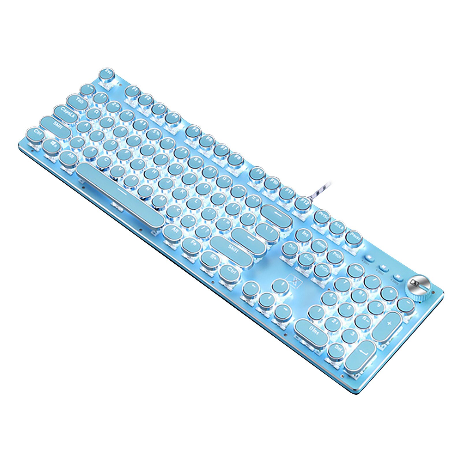Teclado mecânico do jogo do punk do diodo emissor de luz retroiluminado profissional com fio teclado do jogo todas as chaves são apropriadas para laptops do computador