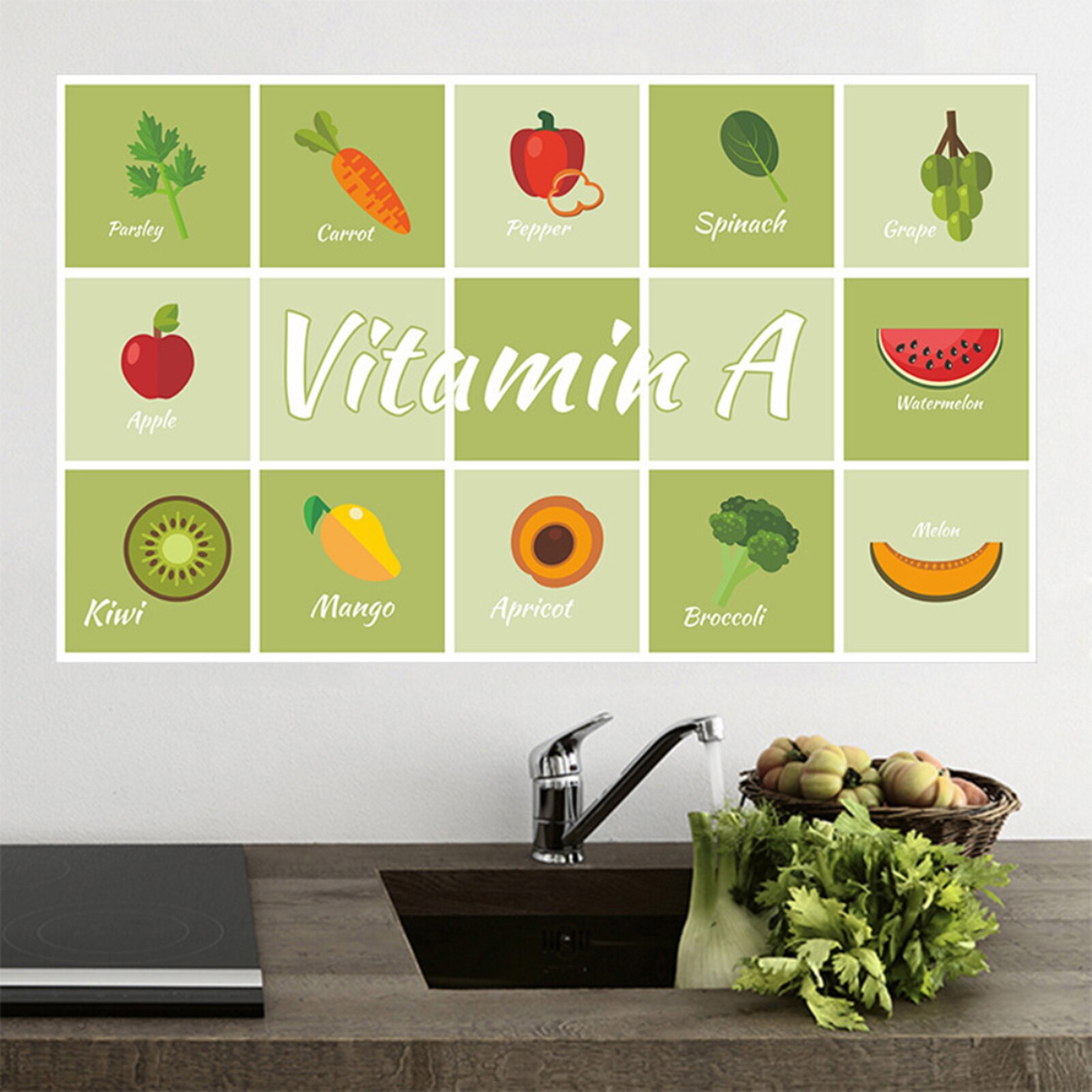 Boligindretning tilbehør vandtæt aluminiumsfolie wallsticker flisebelagt køkken badeværelse vægdekoration tulipan blomst rose: Rød