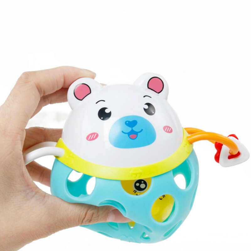 Baby Hand Bell 0-12 Months Puzzle Grasp Ball Soft Plastic Teeth Toy Animals Toys for WJ602