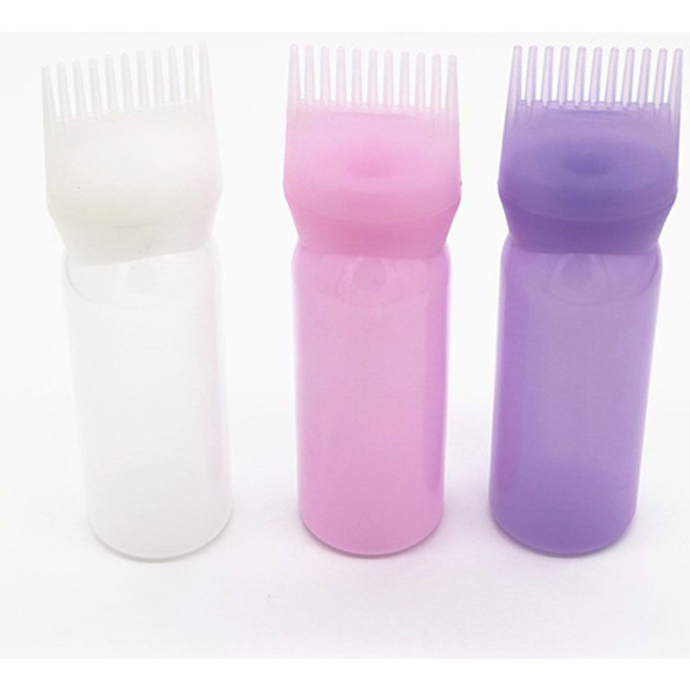 hair salon hair care pot Plastic coloring hair shampoo bottle Hair dye bottle Refillable Bottle comb tooth bottle: Default Title