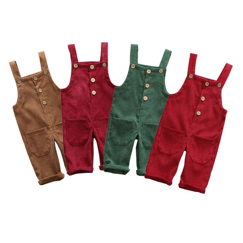 2020 di Estate Del Bambino Vestiti del Bambino Dei Ragazzi Del Bambino Bambini Tute e Salopette Pantaloni Della Bretella casual di Velluto A Coste Dei Pantaloni Del Bambino Tute Solido Outwear 0- 5T