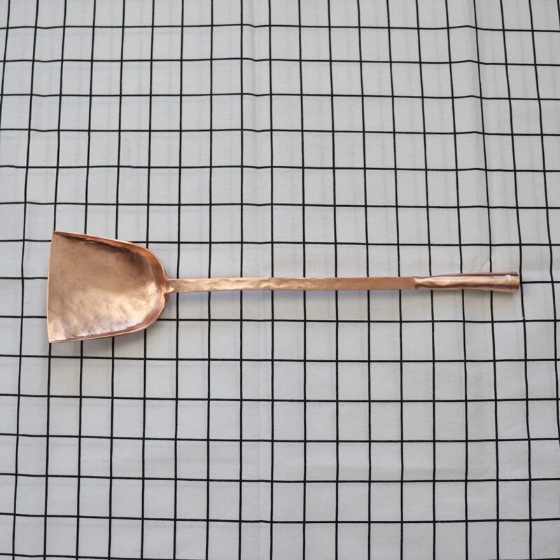 Thickened copper large spoon Pure copper spoon Long handle copper shovel Fried vegetable copper spoon wooden spoons for cooking
