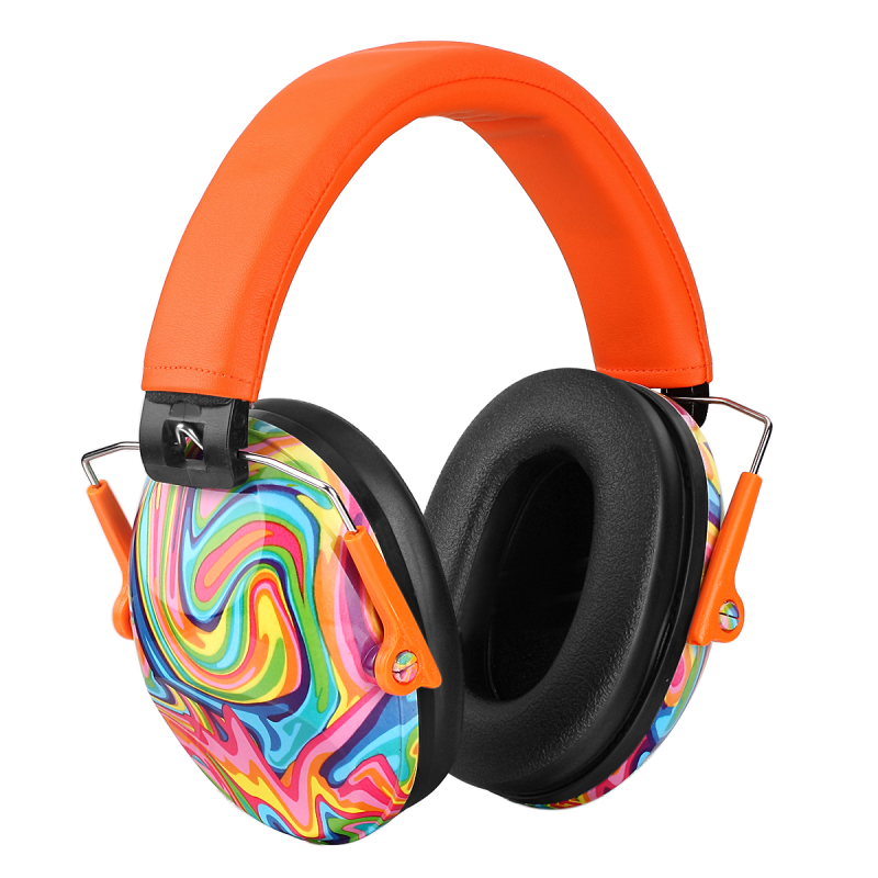 PROHEAR Kids Earmuffs Set Passive Noise Reduction Ear Protection for Children Autism Cartoon Print Ear Muffs Hearing Protectors: WHITE