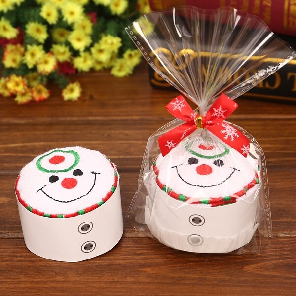 Merry Christmas Towel Christmas Tree Santa Claus Snowman hand face towels for kids 2 piece: Snowman gift towel