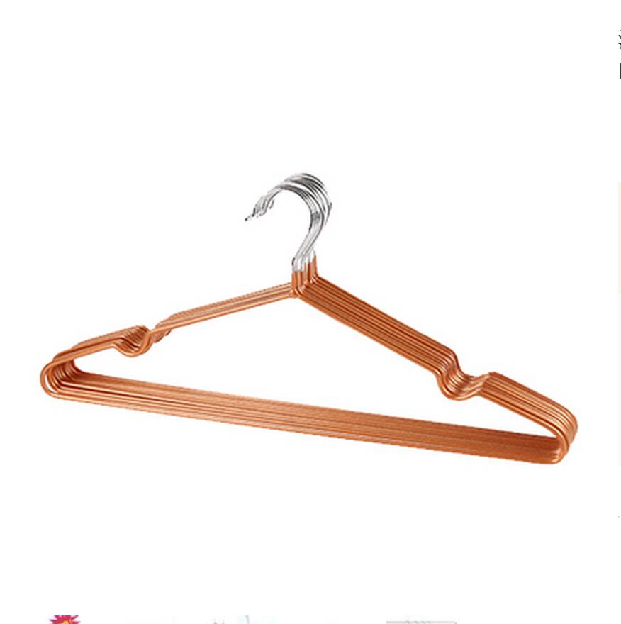 Perchas de plástico antideslizantes para secar y secar ropa, Perchero de acero inoxidable para ropa de adultos, 10 unidades por lote, 40cm: Gold