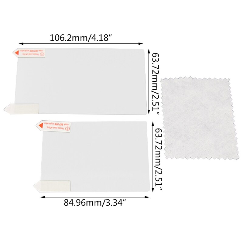 2 In1 Lcd Scherm Beschermende Film Top Bottom Clear Oppervlak Guard Protector Skin Cover Compatibel Met 3DS Xl/ll T84C