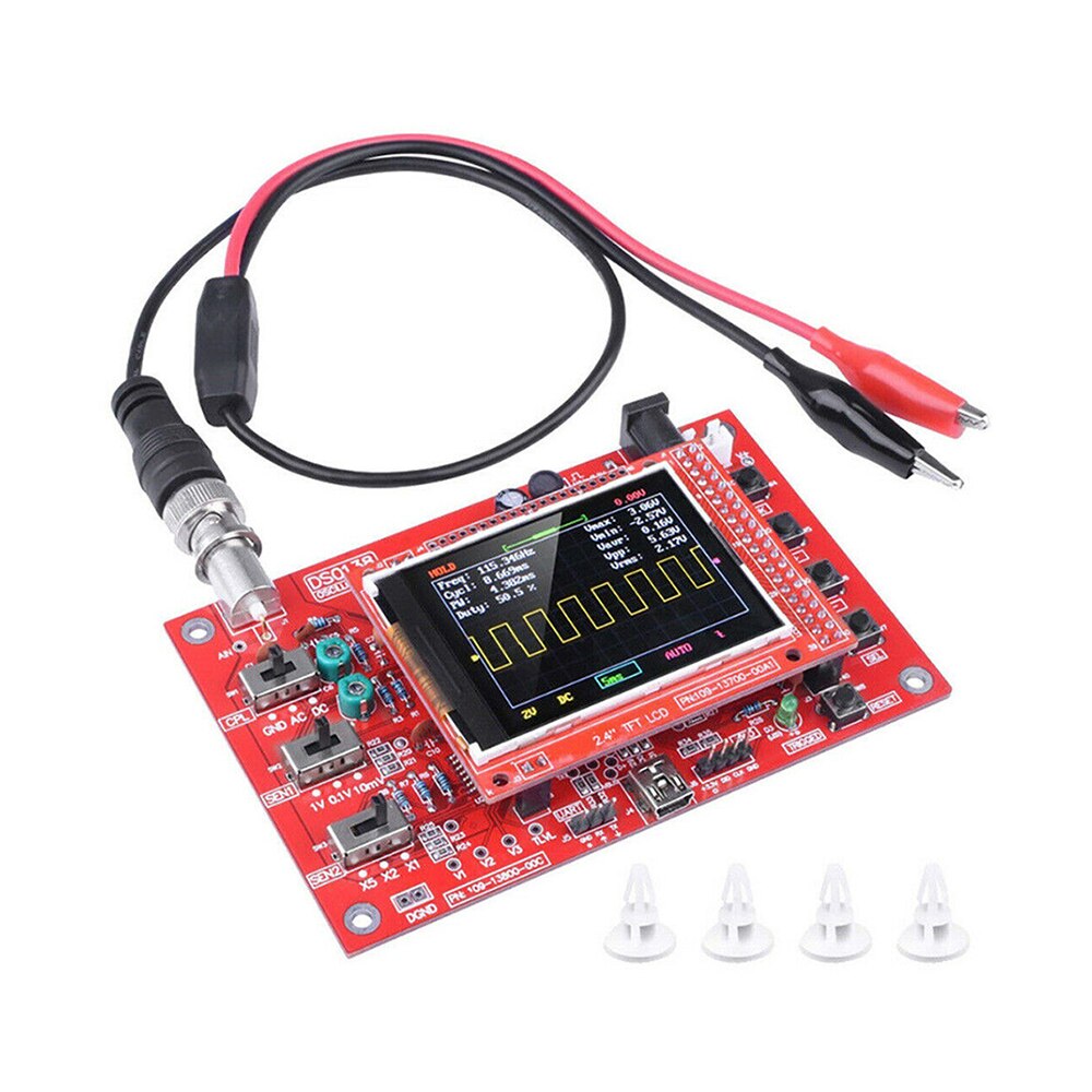 Oscilloscope numérique kit de bricolage entièrement soudé assemblé DSO138 2.4 "TFT Oscilloscope numérique + sonde B1