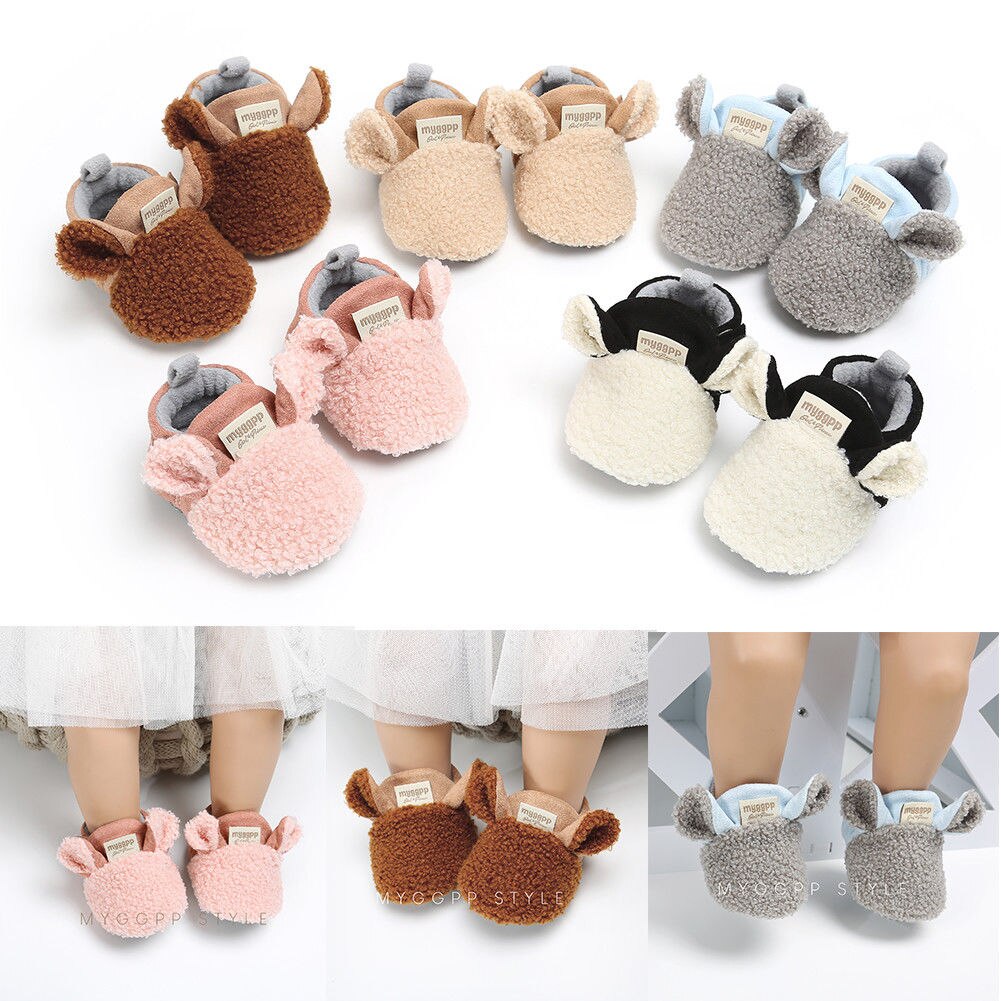 farfoot AU Toddler Girl snow Boots Shoes Newborn Baby Autumn Winter cotton Warm Soft Sole Plush Prewalker