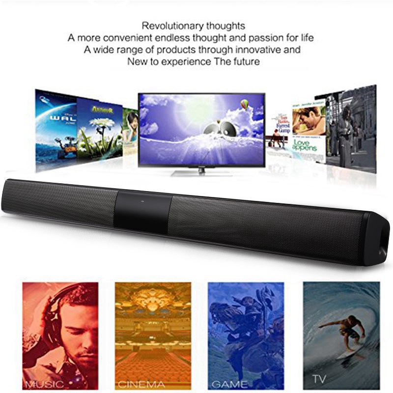 BS28B Bluetooth Speaker 4-Driver Super Loud Soundbar Wireless Speaker For TV Home Theater Subwoofer With RCA Line&Remote Control