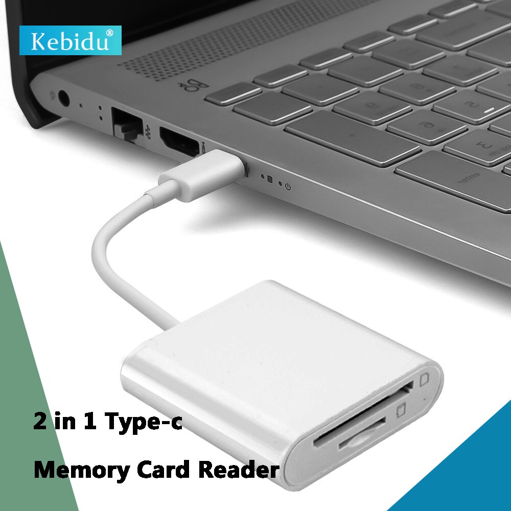 Kebidumei Usb 3.1 Type C Otg Memory Usb Kaartlezer 2 In 1 Secure Digital Flash Geheugen Voor Laptop Accessoires adapter Voor Telefoons