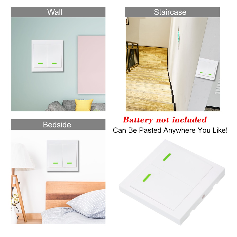 eWeLink Push Button Wall Light Switch Remote Controller 1/2/3 Gang 86 Type Panel Switch Smart Home 433MHz Wireless RF Control