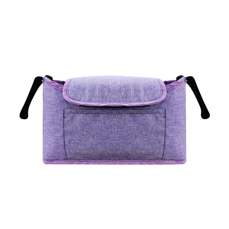 Baby Stroller Bag Mummy Organizer Bag Nappy Diaper Bags Carriage Buggy Pram Cart Basket Hook Stroller Accessories: Purple