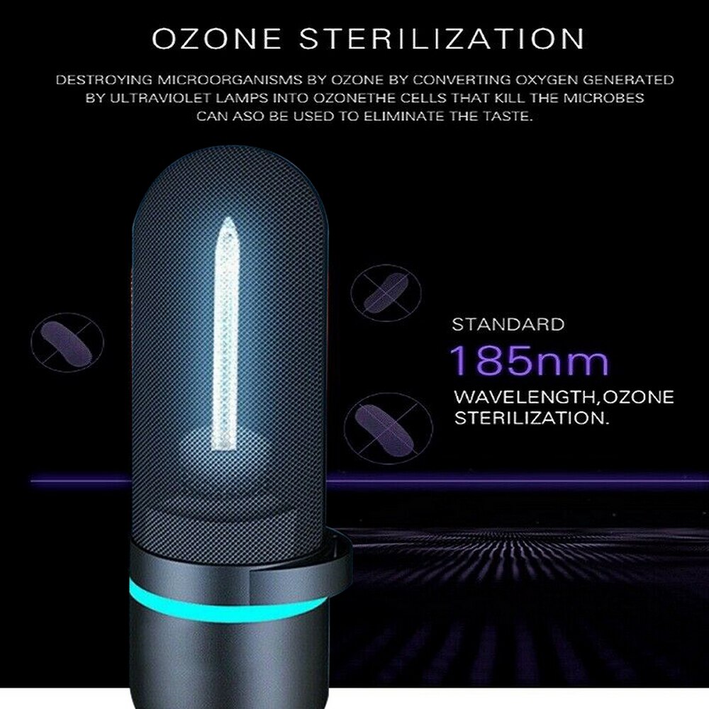 UVC Ozone Disinfection Ultraviolet Germicidal Lamp Steriliser Light UV Portable for Home Bathroom Clean Air Kill Mites