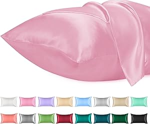 1 funda de almohada de satén para el cabello similar a fundas de almohada de seda para la piel, fundas de almohada suaves y sedosas, para ella o él: 470 x 1.500 mm / Rosa
