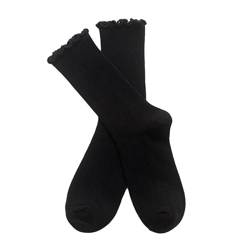 Kvinder slouch sok åndbar tynde scrunch sokker blomsterkant trimning scrunchy sokker