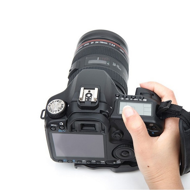 Kamera handledsrem svart läder mjukt handgrepp för canon nikon sony dslr