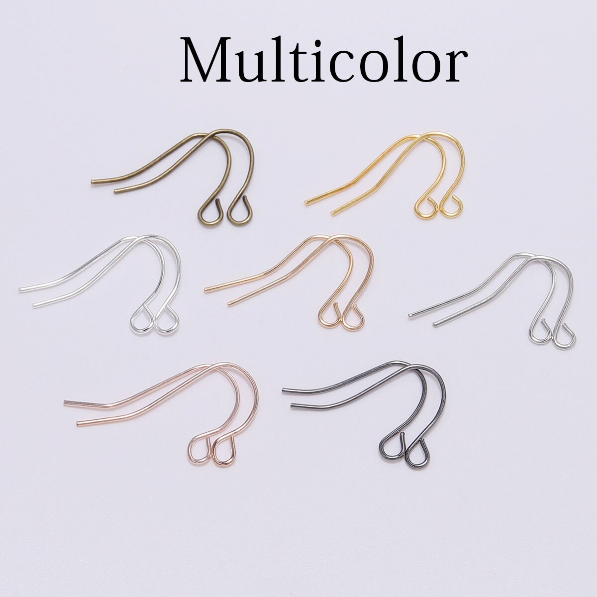 100 pçs/lote 21*12 milímetros Ouro Bronze Brinco Ganchos Earwire Achados Gancho do Ouvido Brincos Fechos Para Fazer Jóias DIY Suprimentos: Multicolor