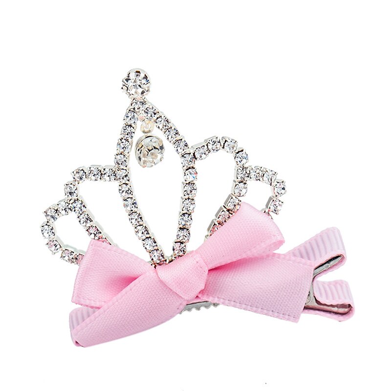 Crianças dos miúdos do bebê Da Menina Do Cabelo Pin Doce Bonito Crown Bowknot Projeto Da Orelha de Coelho de Alta Qualidade Princesa de Cabelo Acessórios de Cabelo Pin