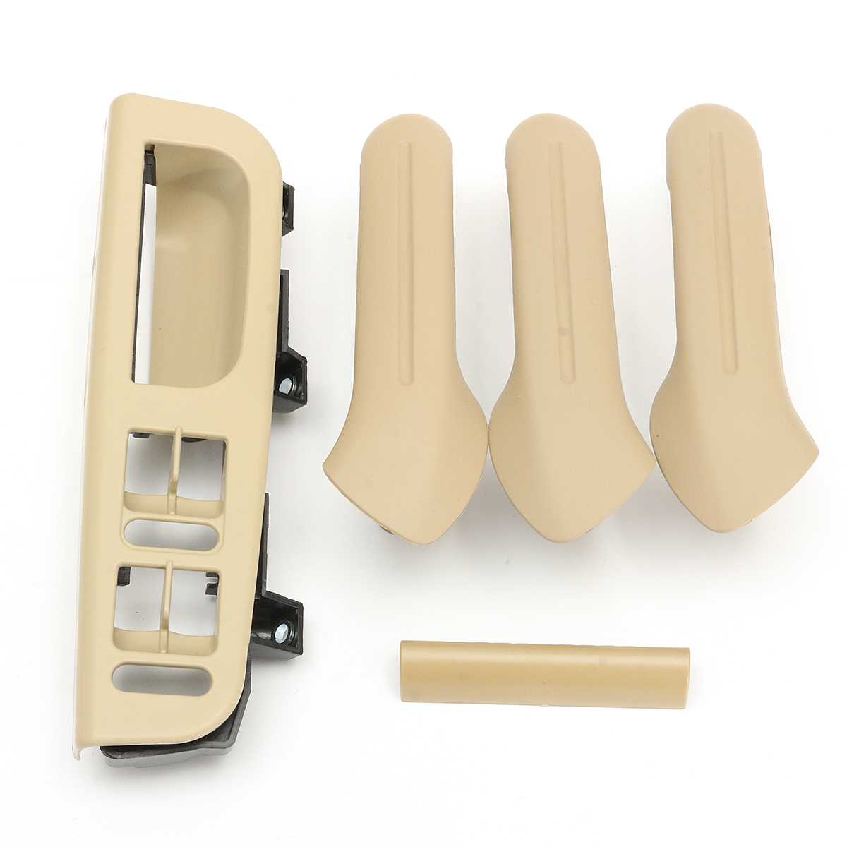 6 Stuks Auto Binnendeur Handvat Binnenkant Deur Armsteun W/Window Control Panel Cover Voor Golf 4 MK4 Jetta bora MK4 1999-2005: Beige