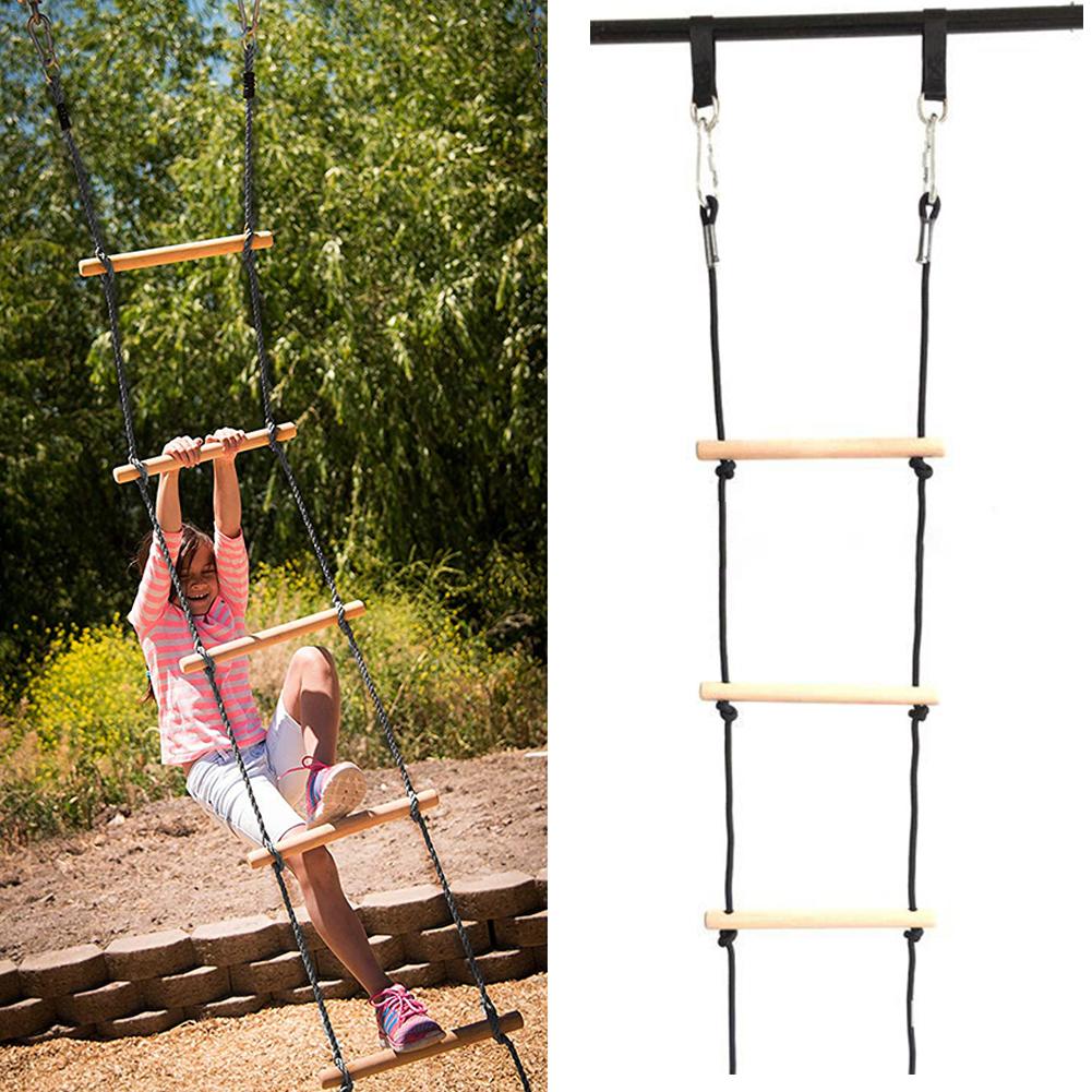 Climbing Rope Ladder Swing Fun Toy Active Outdoor Play Equipment for Kids