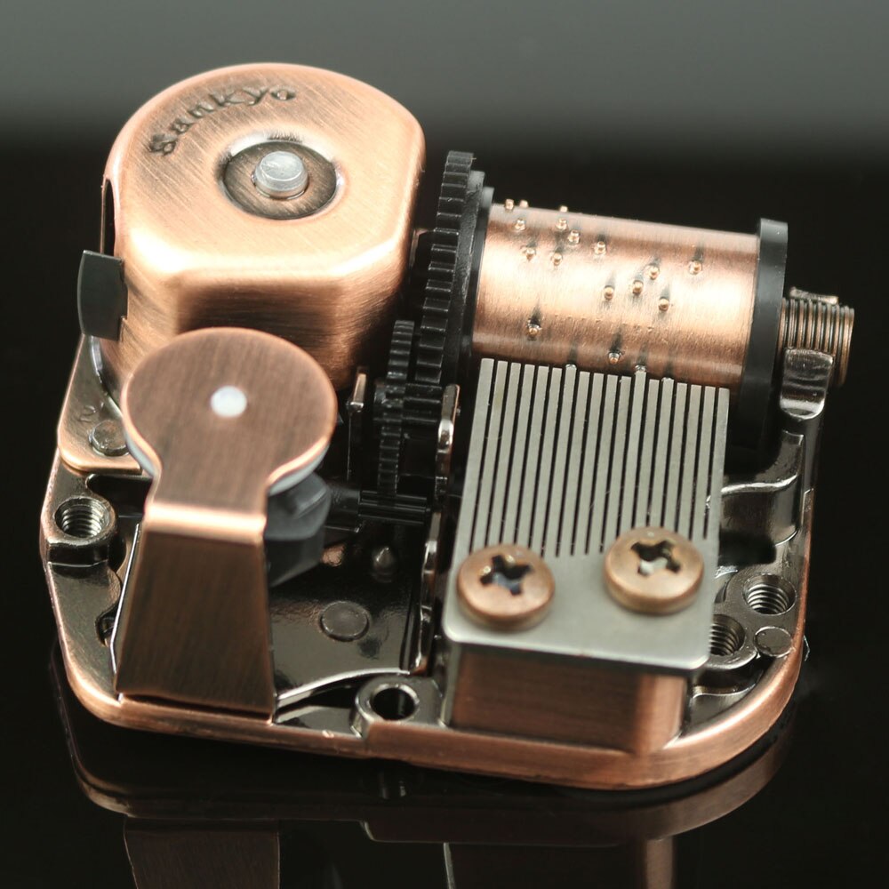 Handling Sankyo Red Bronze Clockwork Movement Sports Accessories DIY Music Box Music Sports Set 18 Sound Beautiful Melody