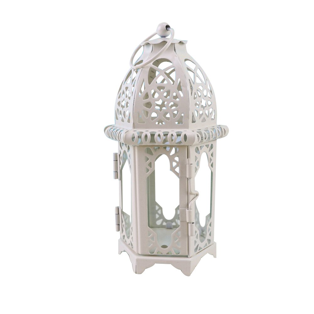 Lanterne en fer forgé en verre creux | Photophore en forme de bois forgé, lanterne suspendue, décoration de la maison: 01