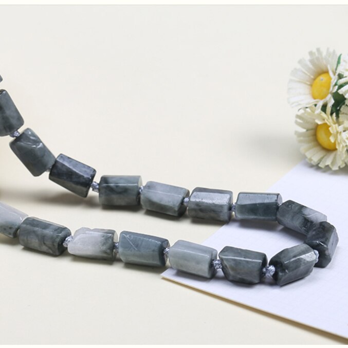 Natural Stone Faceted Cylinder Shape Loose Beads For Jewelry Making Diy Accessories: Eagle Eye Stone