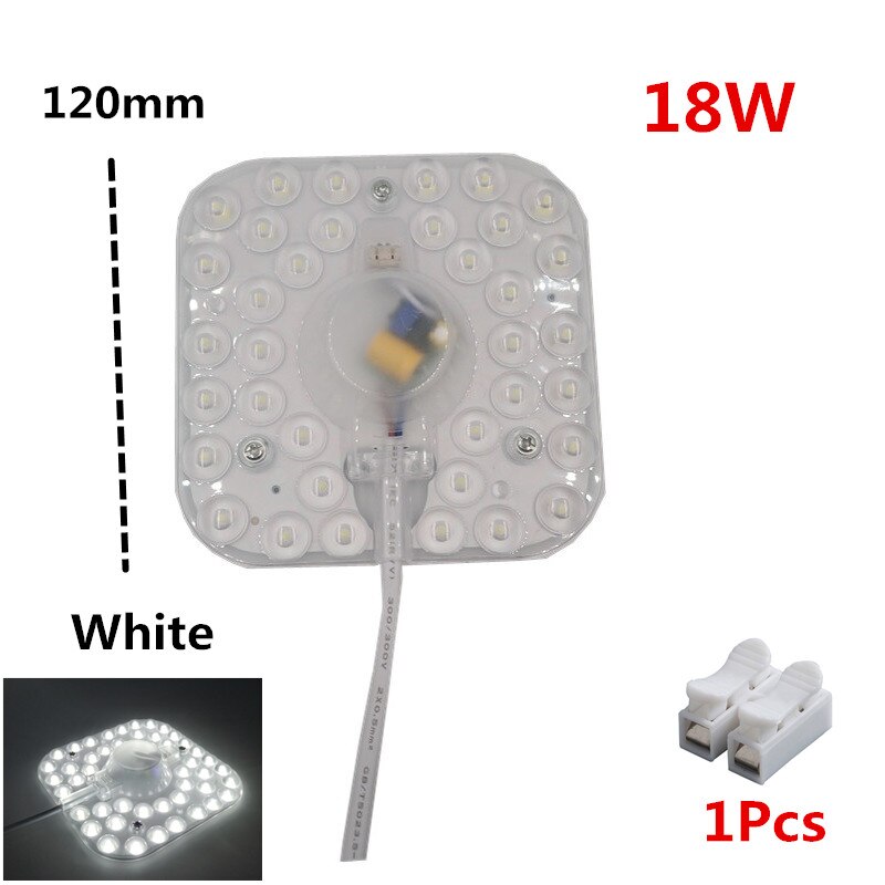 Loftslamper led modul  ac220v 230v 240v 6w 12w 18w 24w 36w led lys udskift loftslampe lyskilde praktisk installation: 18w hvide