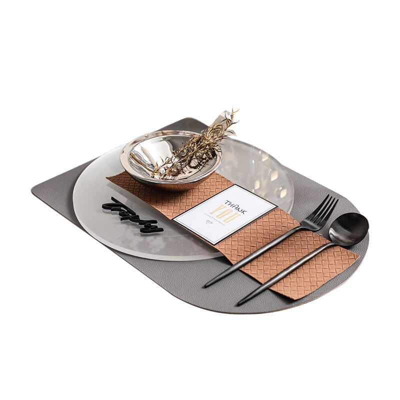 High End Restaurant Model Room Dining Table Setting Set Dinner Plate Round Acrylic Tray Mat Stainless Steel Bowl