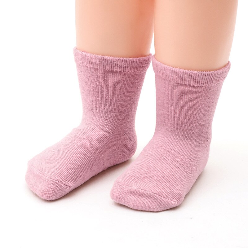 Calcetines antideslizantes con empuñaduras para bebés, niños y niñas, medias de algodón para todas las estaciones, de 0 a 5 años, 6 par/lote, novedad de