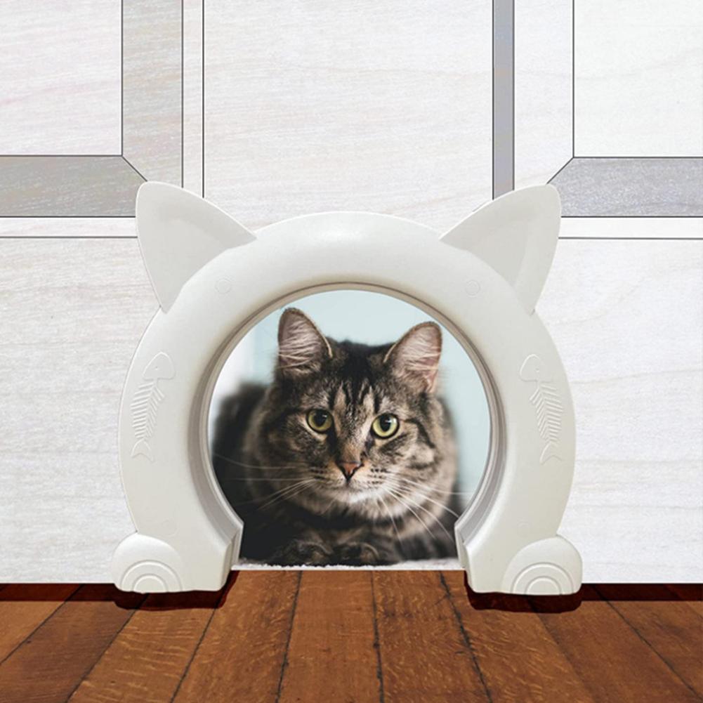 Interior Cat Door Cat-shaped Hole Easy Pass Hidden Litter Box Pet Doors Simple Installation Without Flap For Cats Dogs Pet: Default Title