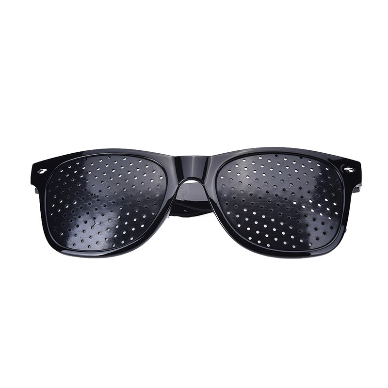 Black Unisex Vision Care Pin hole Eyeglasses Glasses Eye Exercise Eyesight Improve plastic And Inexpensive