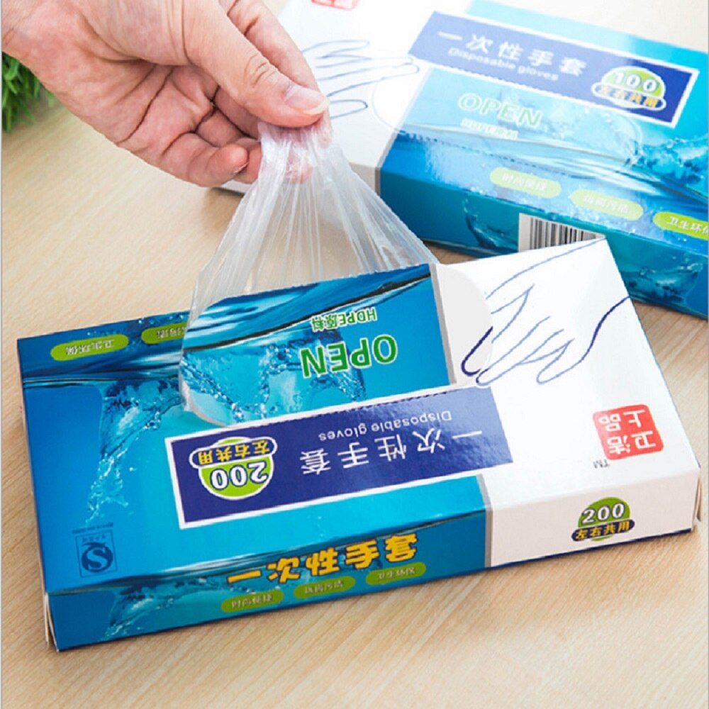 Luvas de cozimento de cozinha para casa, limpeza, descartável, vinil, multifunção, transparente, fina, à prova d'água