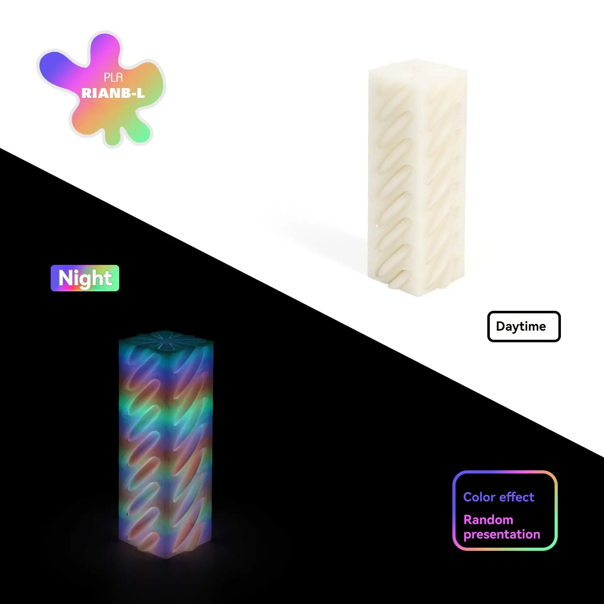 3D Printed Pyramid Impossible Pass-through Sculpture Square Pillar Helix Screw Fidget Toy Spiral Cone Decompression Ornament: plum