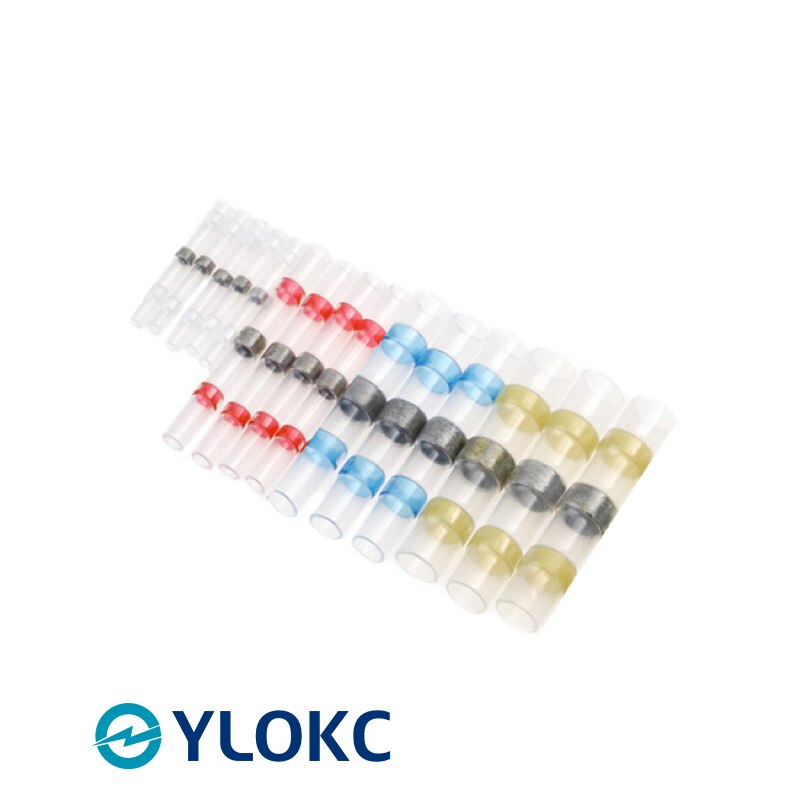 50PCS Solder Seal Wire Connectors –Heat Shrink Butt Connectors Electrical Insulated Automotive Marine Waterproof Wire Terminals