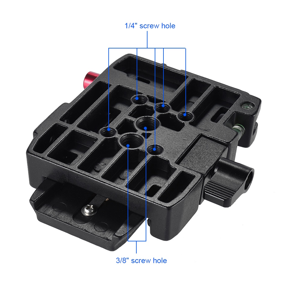 Andoer – trépied de caméra vidéo, adaptateur de pince à dégagement rapide avec plaque à dégagement rapide pour tête Manfrotto 501 500AH 701HDV 503HDV Q5
