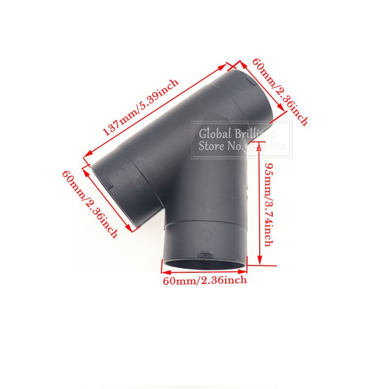 Conduit En Y 60 Mm Pour Chauffage Additionnel Webasto/Eberspacher - Réf 1320472, 9009264b - Branchement Pour Bouches D'air - 3