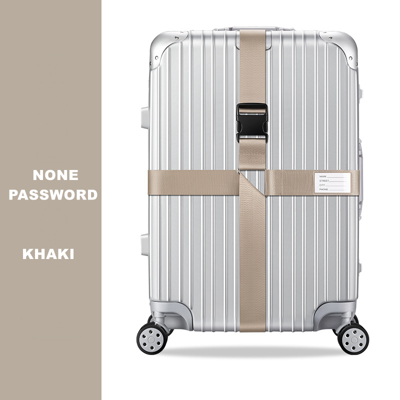 Anti-theft Luggage Buckle Cross Strap Password Adjustable Bundling Packing Baggage Belt Suitcase Trunk Belts Bag Accessories: GRAY