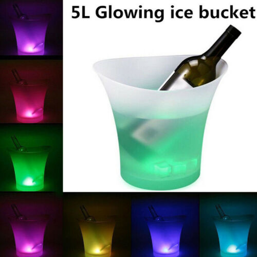 Colorido led garrafa de vinho cobre espumante champanhe decoração da lâmpada tampa barra garrafa balde gelo festa decoração do casamento