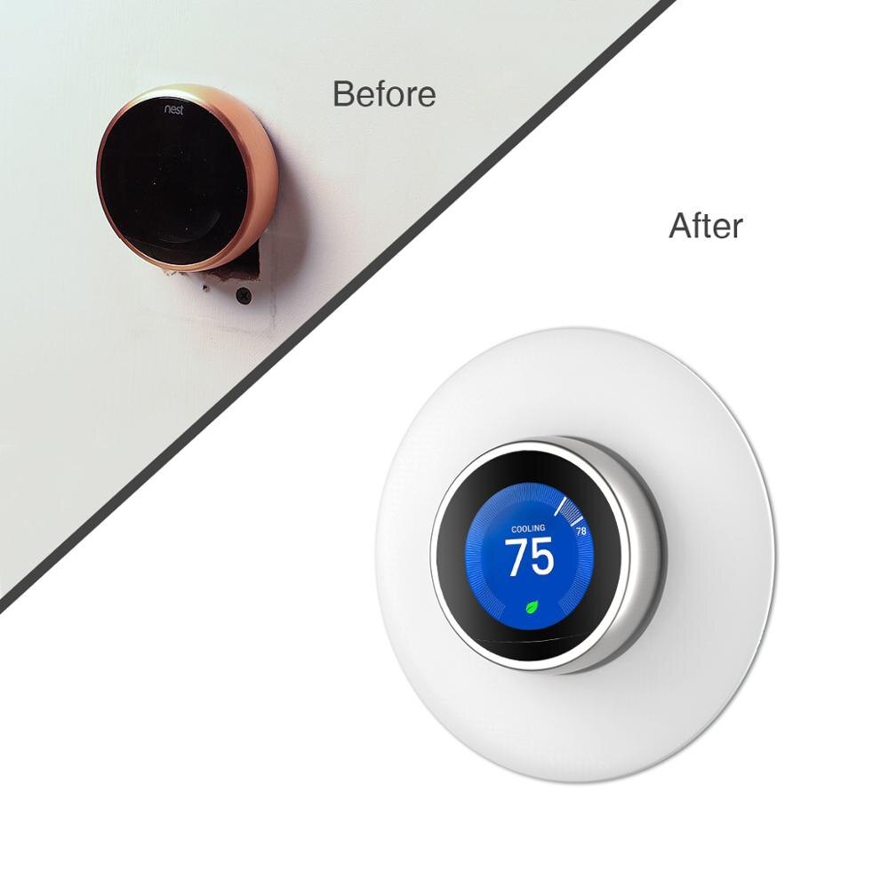 Lingyou Muur Plaat Voor Nest Leren Thermostaat 3rd 2nd 1st Gen En Nest Thermostaat E 3D Stereoscopische Ronde Cover Bracket mount