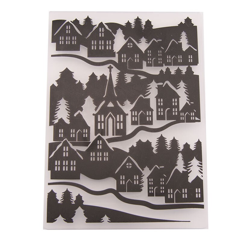 Pochoirs de gaufrage en plastique, 12 Styles de feuilles d'arbre, pochoirs pour Scrapbooking, modèle de bricolage, carte Album Photo, décor fait à la main: 066