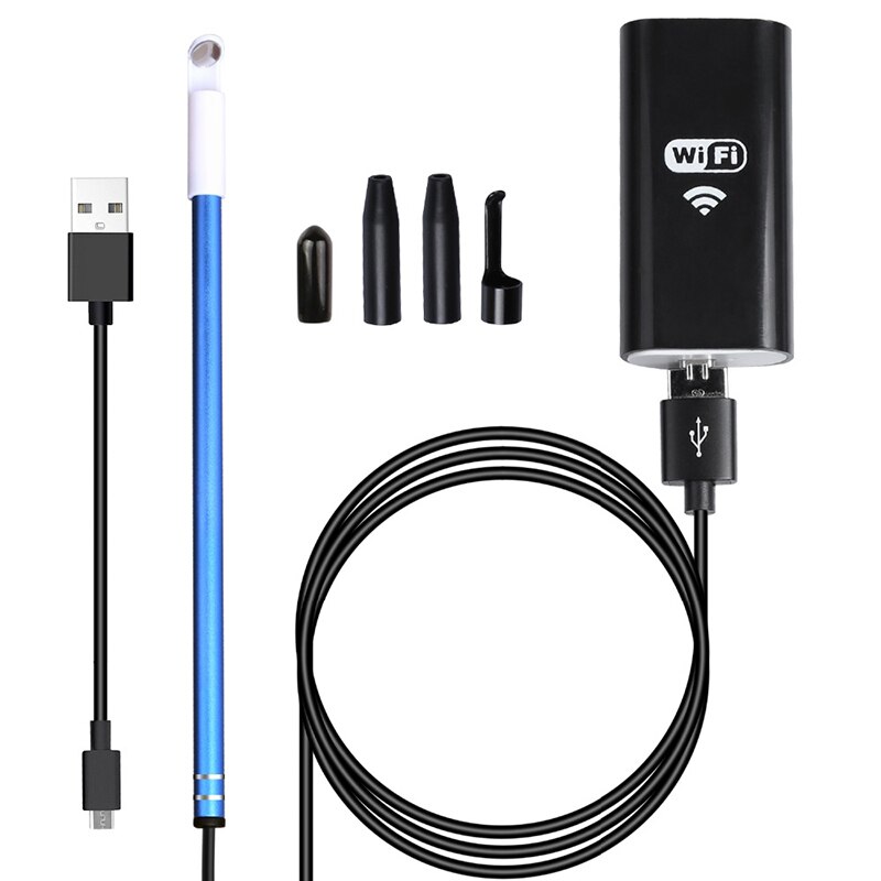 Digital Wifi Otoscope Camera 5.5mm Wireless Ear Inspection Endoscope Visual Ear Cleaner Tool for Android PC IPhone IOS