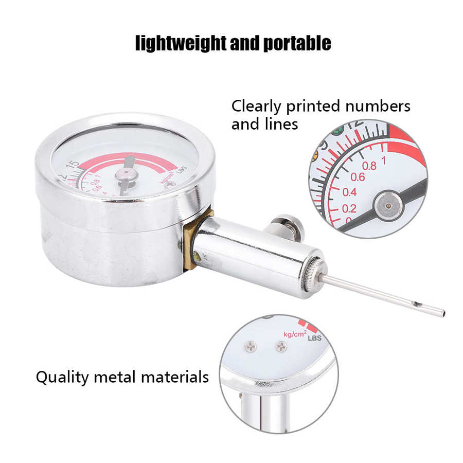 Pointer lufttryksmåler mini digitalt luftmanometer basketball fodbold volleyball ball luftregulator trykmåleværktøj