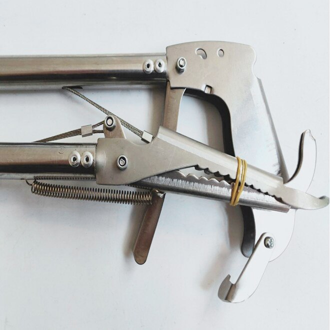 Snake Clamp Catcher Reptile Grabber Pick Up Handling Tongs Stainless Steel Tool for Snake Feeding Hunting Catching Wide Jaw & Se