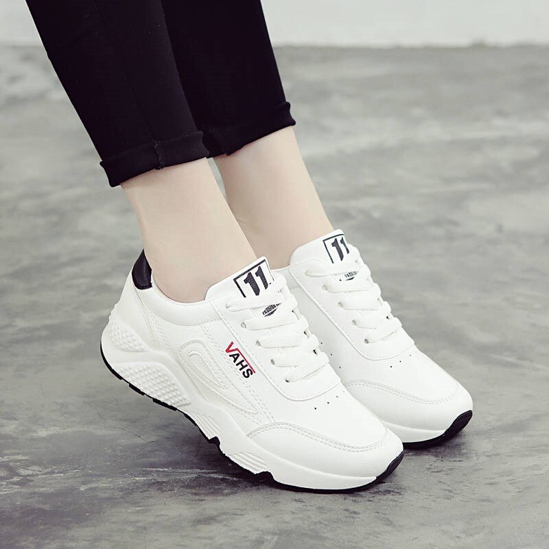 Mærke tenis feminino sneaker hvide kvinder tennissko komfort sportssko dame fitness sneakers gym atletiksko: Sort / 6