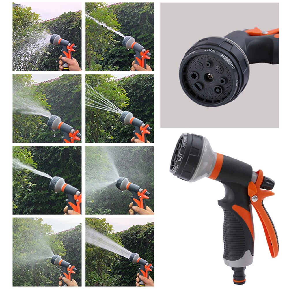 5pcs Hand Held Sprayer Water Gun Multifunction 8 Mode Sprayer Car Washer Gun Set for Garden Lawn Vegetable Field