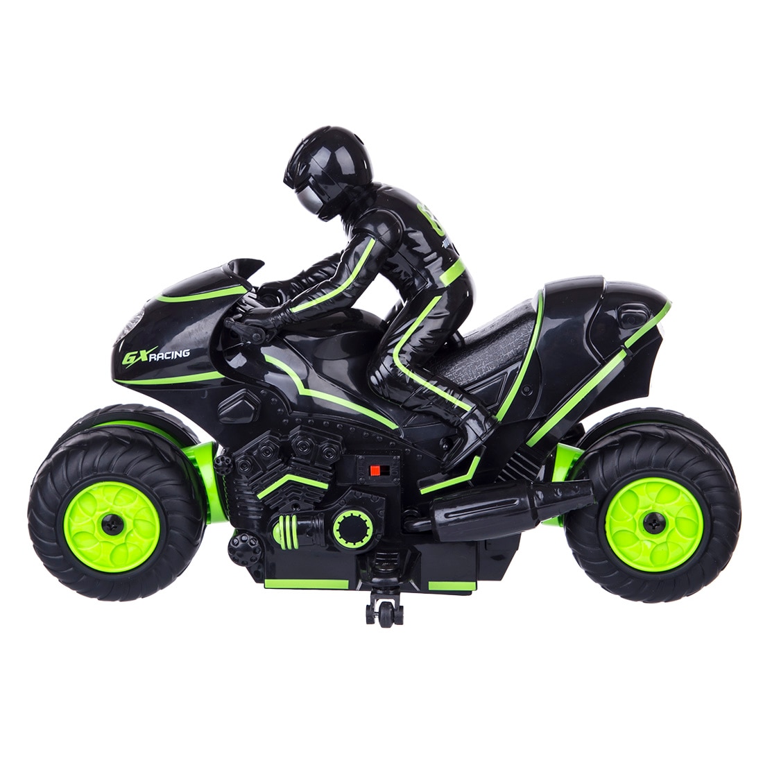 2.4G RC High Speed Drift Motorcycle 360 Degree Rotation Stunt Motorbike Model Toy RC Motorcycles- Green